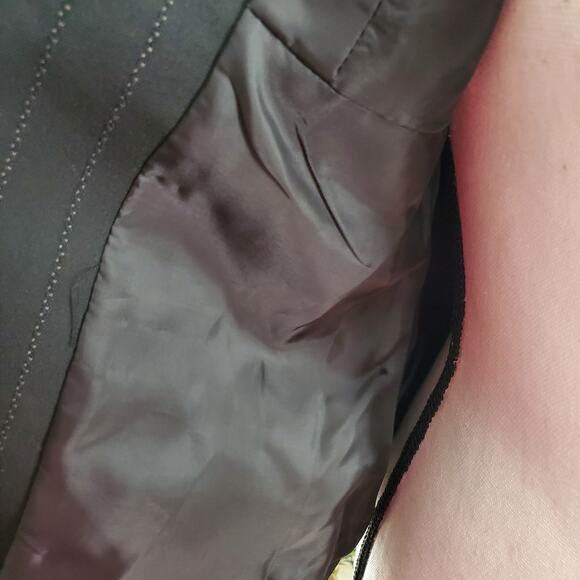 Anne Klein Black Striped Pantsuit 0P - Picture 12 of 15